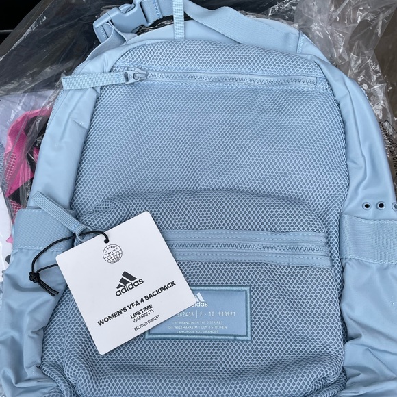 Adidas® Women's VFA Backpack w/ 15-Inch Laptop Sleeve Wonder Blue Adidas OG NEW! - Picture 3 of 10